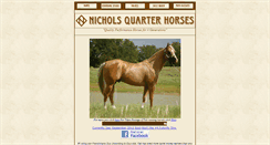 Desktop Screenshot of nicholsquarterhorses.com